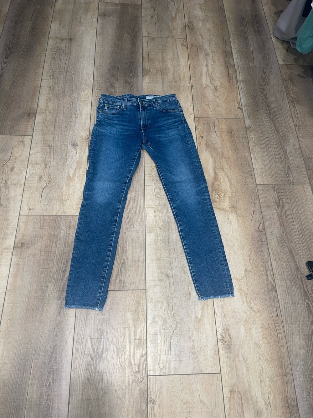 AG Adriano Goldschmied Dark Blue Ankle Skinny Jeans